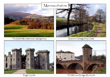Monmouthshire: 4-view card