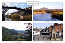 Shropshire: 4-view card