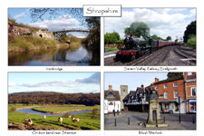 Shropshire: 4-view card