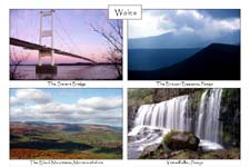 Wales: 4-view card