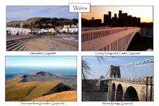 Wales: 4-view card