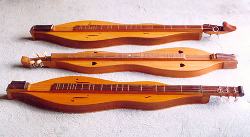 The outer instruments were made by Frank Bond and the middle one by Steve McKenna.
