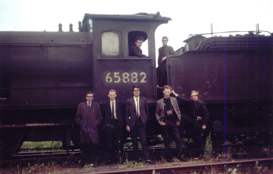 Richard at a locomotive shed (place and date unkown)