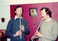 Photo 12: Richard and John playing whistles, Easter 1979