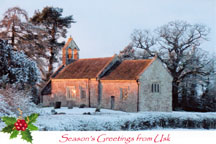 Llangeview Church (Christmas card)