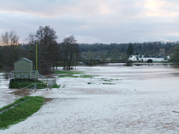 Flooding to the east of Usk, south of the A472, 21.11.12