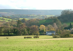 Looking south-east from Llanllowell
