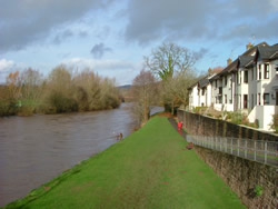River Usk photographed from the road bridge